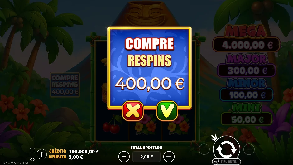 Super Tiki Strike — compra de respins